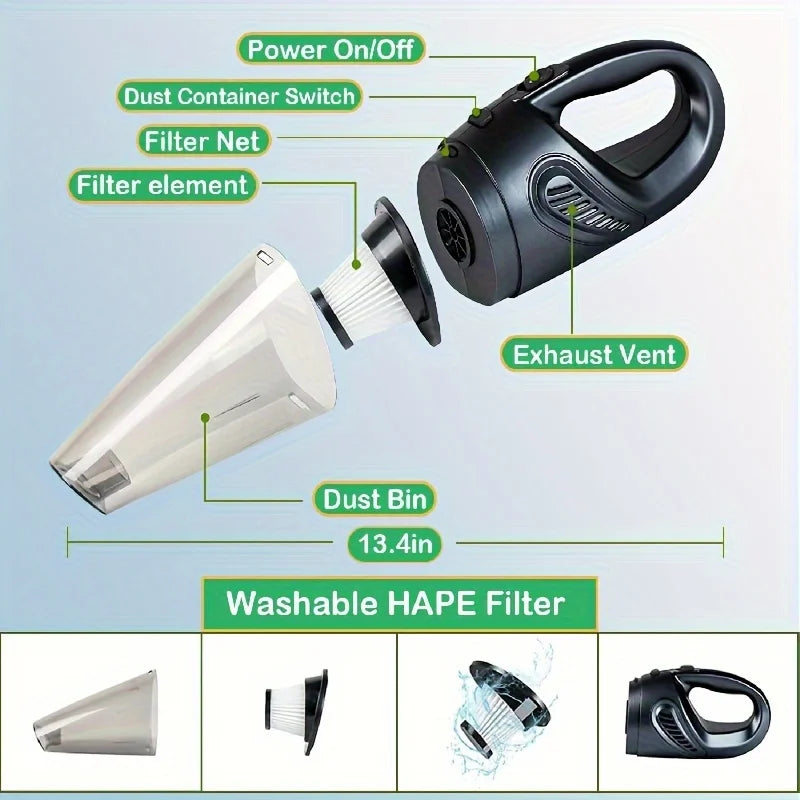 Mini Handheld Car Vacuum Cleaner 12V