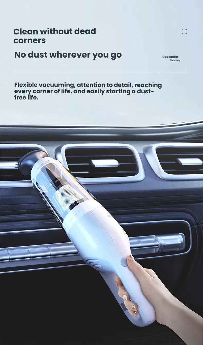 Car Vacuum Cleaner: High Suction, Compact & Mini, Wireless Rechargeable, Handheld, for Car Interior & Home Use, Powerful & Speci